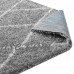 Modway Toryn Diamond Lattice 8x10 Shag Area Rug in Gray and Ivory   570883790